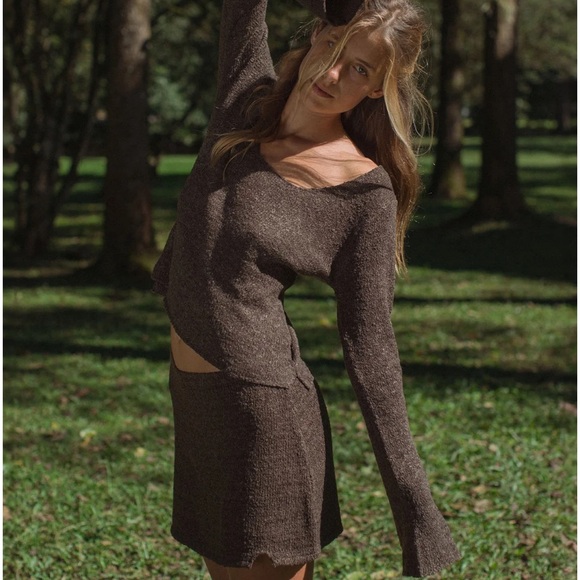 Paloma Knit Set in Truffle - Picture 4 of 6